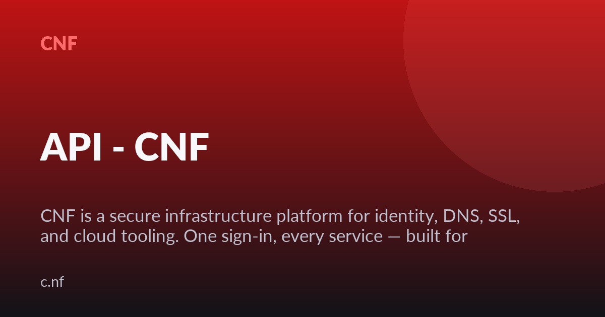 Api Cnip API - CNF